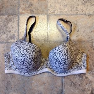 Victoria's Secret Body by Victoria lined demi animal print bra 36D